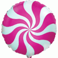 Fuchsia Pink Candy Swirl Willy Wonka Balloon